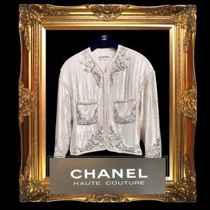 Chanel Haute Couture Vintage Lesage Embroidered Jacket